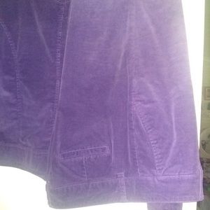 Cut corduroy pants. Purple/lilac ; very soft